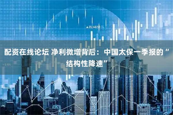 配资在线论坛 净利微增背后：中国太保一季报的“结构性降速”